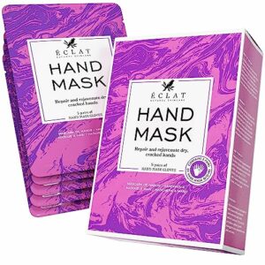 𝗪𝗜𝗡𝗡𝗘𝗥 𝟮𝟬𝟮𝟯* Hand Mask with Shea Butter for Dry Hands, Hydrating and Regenerates Dead Skin - Vegan, Paraben and Fragrance Free, 5 Pairs Gloves Ma