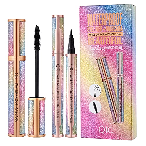 Onlyoily 4D Silk Fiber Lash Mascara for Longer, Thicker, Voluminous Eyelashes,Natural Waterproof Smudge-Proof Eyelashes -Black-2 Pack (01)