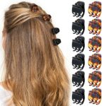 WLLHYF 12 Pcs 1.5 CM Mini Small Hair Claw Clips for Women Girls, Plastic Jaw Clamps Clips Non-Slip Tiny Multifunction Hair Claws Hair Styling Acc