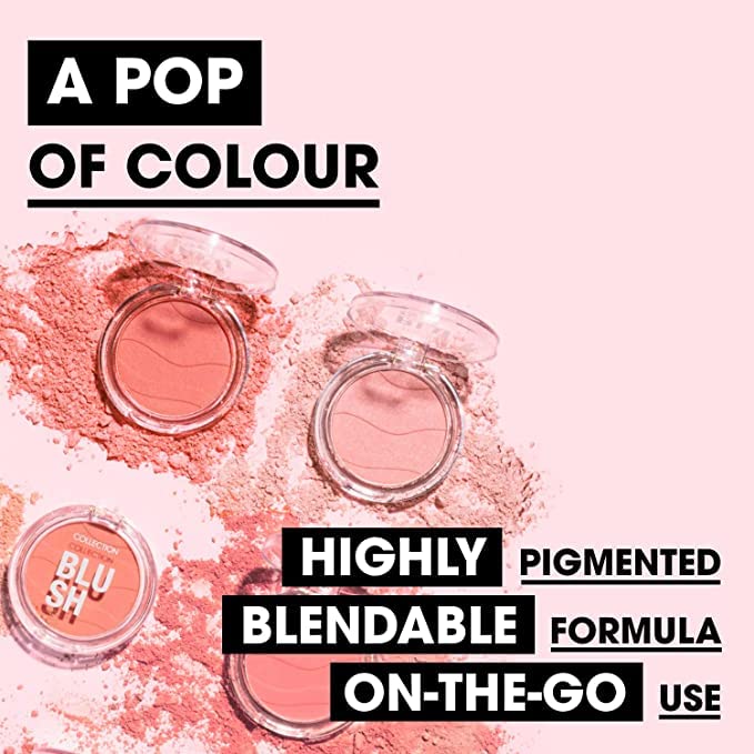 Collection Cosmetics Soft Glow Blusher, Blusher Powder, 4g, Rose