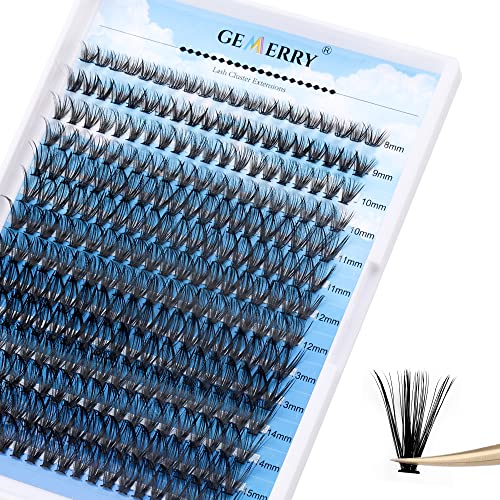 Cluster Eyelash Extensions 240pcs Cluster Lashes Individual Lashes D Curl 30D 40D 0.07mm 8-16mm Mix Ribbon Lashes Wide Stem Natural Lashes DIY La