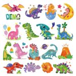 Leesgel Dinosaur Glitter Tattoos for Kids, 120 Styles Temporary Tattoos for Girls Boys Dinosaur Gifts Games Toys, Dinosaur Stickers, Fake Tattoos