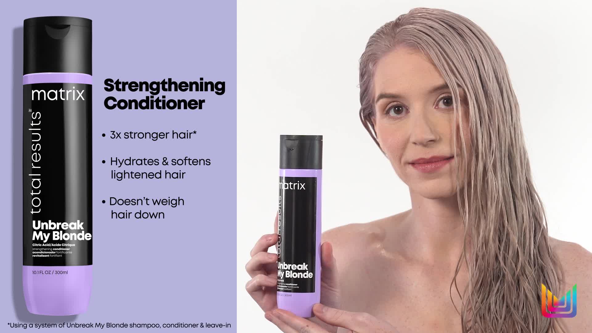 Matrix Hair Strengthening Shampoo, For Pre-Lightened or Bleached Blondes, Unbreak My Blonde