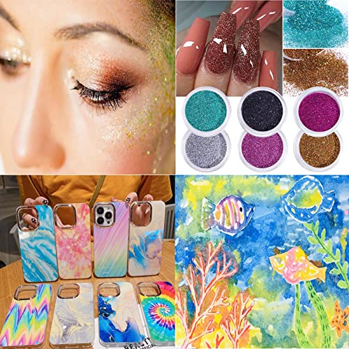 Glitter Tattoo Kit, Jiasoval 24 Colors Temporary Glitter Tattoos for Kids, 187Pcs Stencils, 5 Brushes, 3 Glue, Make Up Set for Girls Teenager Adu