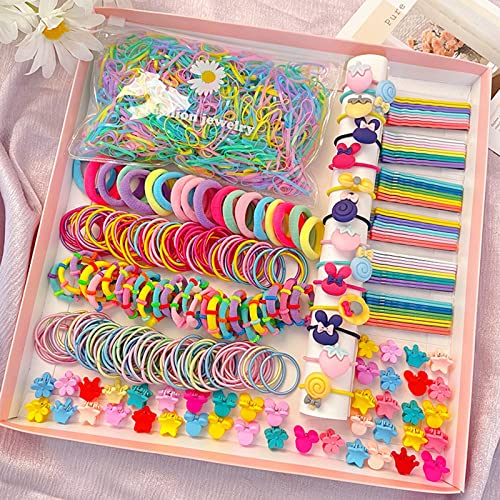 SPOKKI 786 Pcs Girl Hair Accessories Gift Set, Kids Hair Accessories Toddler Hair Accessories Hair Clips for Girls Children (785 PCS)