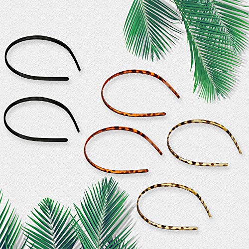 Elehui 6 Pack Headband Hair Bands for Women Girls Plastic Headband With Teeth Alice Band Hair Accessories for Women Sharks Tooth Comb Headband 3