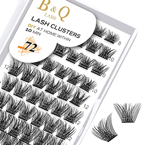 Lash Cluster B02 72 Clusters B&Q Lash Clusters C D Curl Individual Cluster Lashes Mega Volume Eyelash Clusters DIY Lash Extensions Soft Fluffy Cl
