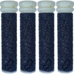 [4 Pack] Extreme Micro Pedi Rollers Super Highest Coarse - Replacement Heads Mineral Callus Remover Compatible with Emjoi Refill for Excess Rough