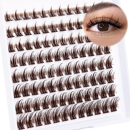 DIY Lash Extension Kit 200pcs Lash Clusters with Bond and Seal Individual Lashes Kit Cluster Lashes Wispy C D Curl False Eyelash Clusters by Ruai