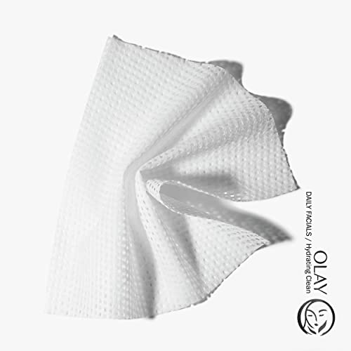 Olay Daily Facials Daily Clean Wipes, 4-in-1 Water Activated Cloths, 66 count Packaging may Vary
