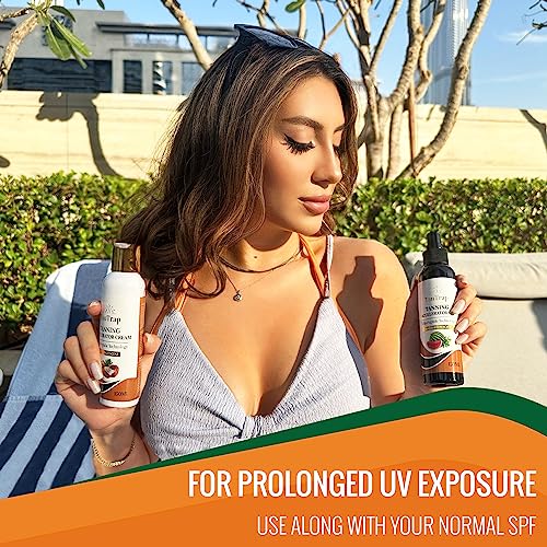 Peptide Tanning Accelerator Oil (200ml) - Enhanced with Melanin Activating Peptides and Aloe Vera – Intensive Tanning Oil For Outdoor And Tanning
