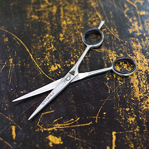 Stonli Hairdressing Scissors for Hair Cutting - Stainless Steel 6 inch Hair Scissors with Sharp Edge Hair Cutting Scissors - Barber Scissors with