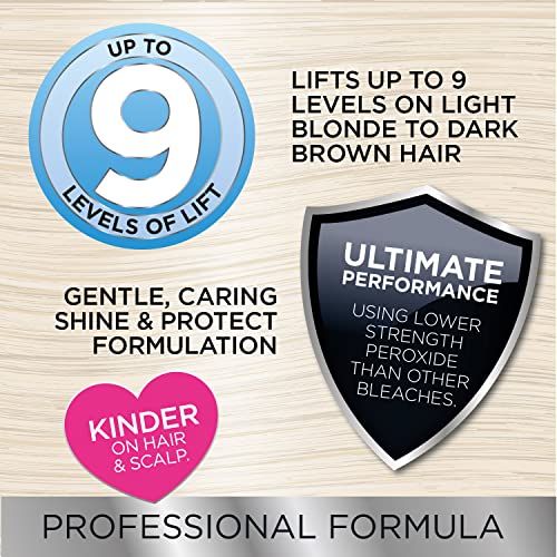 Colour Freedom Blonde Ultra high lift Hair Bleach powder and White Blonde Neutralising Toner pack. Up to 9 levels of lift, By Knight & Wilson