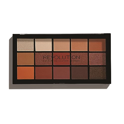 Makeup Revolution, Reloaded, Eyeshadow Palette, Highly Pigmented, Iconic 3.0, 15 Shades, Matte and Shimmer Finishes, 16.5g