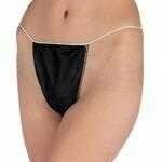 Disposable Black Thongs Pants Spray Tanning Waxing X 10 Individually Wrapped N&b