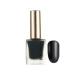 Black Nail Polish, Matte Nail Polish 7 Days Lasting Quick Dry Nail Varnish Gel in Non Toxic Eco Friendly Water Based Formula/Odorless & No Need C