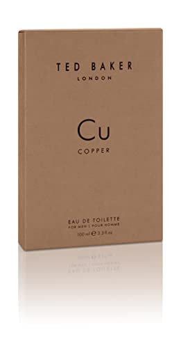 Ted Baker Tonics CU Copper EDT with Bright Citrus Top Notes of Grapefruit and Fresh and Warm Base Notes of Pepper, Cedarwood and Patchouli, Class