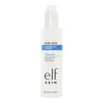 e.l.f. Pure Skin Cleanser, Non-Foaming Creamy & Gentle Daily Face Wash, Removes Dirt, Oil & Impurities Without Irritation, 6 Oz, Clear