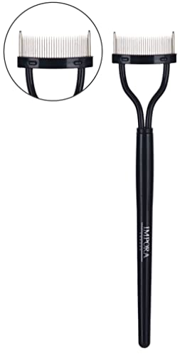 Eyebrow and Eyelash Makeup Tools by Impora London - Shape, Groom, Define - Angled Liner Brush, Spoolie, for Lash and Brows