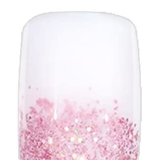 French Tip Short False Nails - BTArtbox Almond Press on Nails with Glue, 30Pcs Soft Gel Fake Nails in 15 Sizes, Reusable Semi-Transparent Stick o