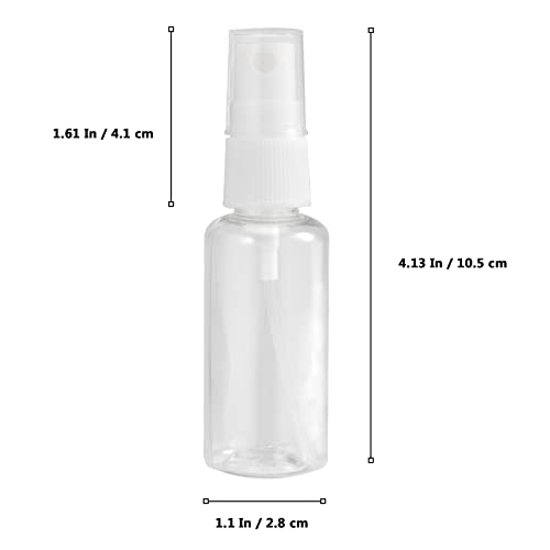 MUKLEI 40 PCS 30 ml Clear Plastic Spray Bottles, Empty Fine Mist Bottles with Funnels and Labels, Travel Size Atomiser Bottle Refillable Containe