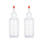 AOVNA 2 Packs Applicator Bottle with Tip Squeeze Plastic Applicator Bottle Graduated Applicator Bottle for Salon Hair Care (120ml)