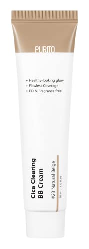 PURITO Cica Clearing BB Cream #13 Neutral Ivory 1 fl.oz / 30ml, Vegan bb cream, foundation, cruelty free