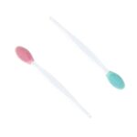Lmyzcbzl Silicone Exfoliating Lip Brush, 2 Pcs Double-sided Soft Lip Brush, Lip Brush Tool, Nose Blackhead Clean Lip Scrubber Tool, Double-Sided