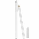 2 Pieces White Nail Pencil Nail Whitener Nail Whitening Pencil Under Nail French Manicure Pen DIY 2-in-1 Nail Whitener Pencil Manicure with Cutic