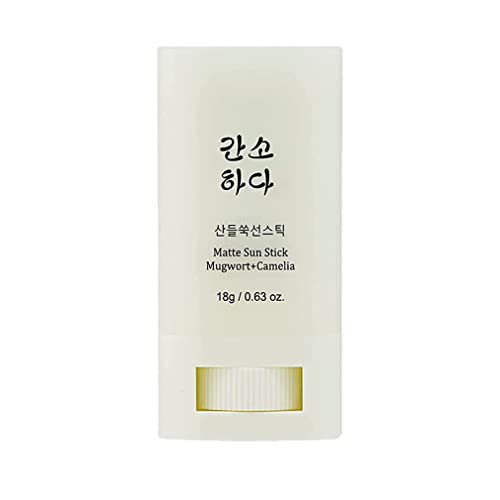 Matte sun stick, 18g Matte Sun Stick, Mugwort+Camelia, Matte Sun Stick, Long Lasting Sun Stick SPF 50 Face Matte Moisturizing Sunscreen