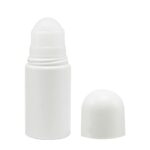DASNTERED Roll On Bottle, Portable 4pcs 50ml Empty Refillable Lip Balms Essential Oil Roll On Bottle, Leak-Proof DIY Deodorant Containers For Sun