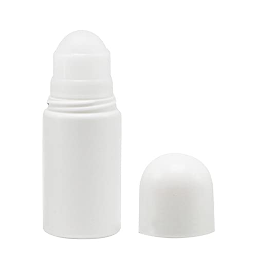 DASNTERED Roll On Bottle, Portable 4pcs 50ml Empty Refillable Lip Balms Essential Oil Roll On Bottle, Leak-Proof DIY Deodorant Containers For Sun