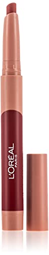 L'Oreal Paris Infallible Very Matte Lip Crayon Lipstick, Smudge Proof, Red Lipstick, 110 Caramel Rebel, 1 kg