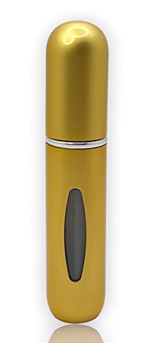 Blue Gloss Refillable Perfume Atomizer – 5 Ml Mini Empty Refill Spray Bottle, Small Portable Pocket Perfume Dispenser, Must Haves Essentials for