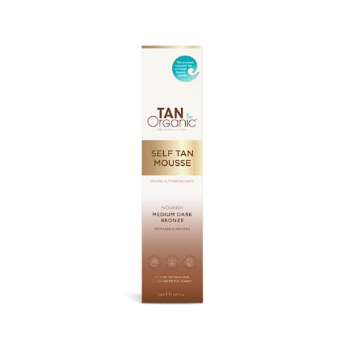 TanOrganic Self Tanning Mousse Fake Tan Certified Organic Natural Vegan 120ml