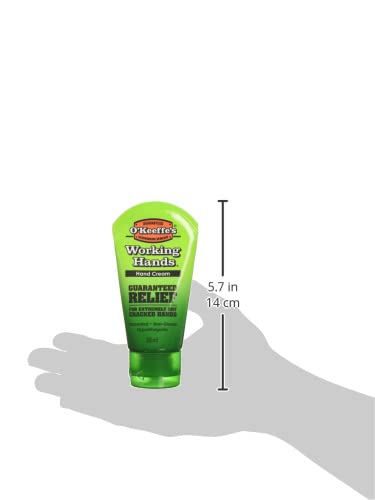 O'Keeffe's Working Hands, 58ml Tube - Hand Cream for Extremely Dry, Cracked Hands | Instantly Boosts Moisture Levels, Creates a Protective Layer