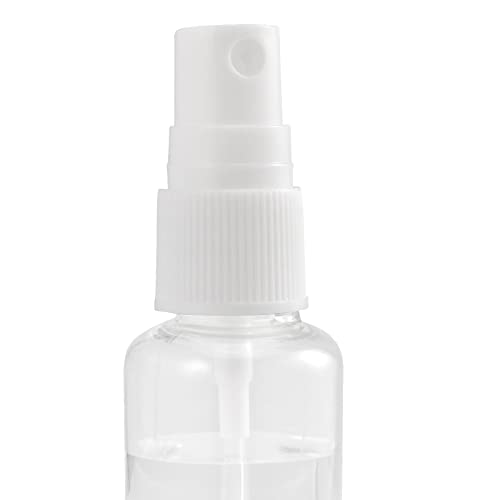 MUKLEI 40 PCS 30 ml Clear Plastic Spray Bottles, Empty Fine Mist Bottles with Funnels and Labels, Travel Size Atomiser Bottle Refillable Containe