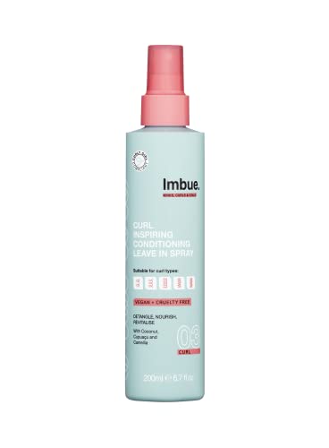 Imbue Curl Inspiring Conditioning Leave In Spray - Vegan and Curly Girl Compliant, 200ml
