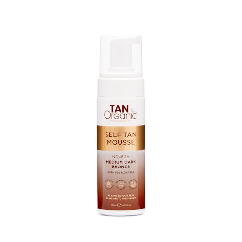 TanOrganic Self Tanning Mousse Fake Tan Certified Organic Natural Vegan 120ml