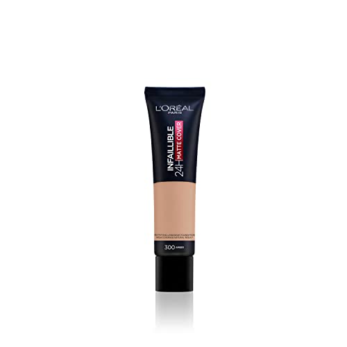 L'Oreal Paris Cover Liquid Foundation, With 4% Niacinamide, Long Lasting, Natural Finish, Available in 20 Shades, SPF 25, Infallible 32H Matte Co