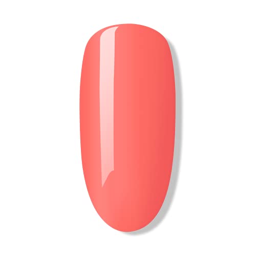 Bluesky Gel Nail Polish, Summer Coral BSH019, Coral, Peach, Orange, Long Lasting, Chip Resistant, 10 ml (Requires Drying Under UV LED Lamp)
