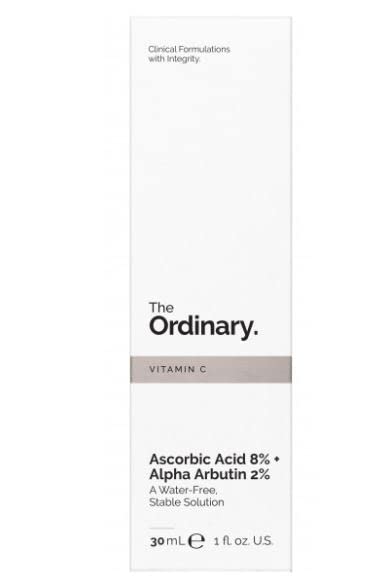 The Ordinary Original Ascorbic acid 8% + Alpha Arbutin 2% | 30ml | highlighter serum for uneven skin tones | cloud. salts