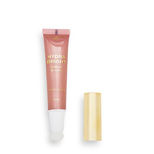 Revolution Pro, Hydra Bright Cream Blusher, Contains Hyaluronic Acid & Vitamin E, Dewy Finish, Lightweight Formula, Pink, 12ml
