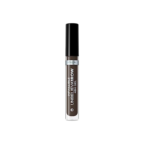 L'Oreal Paris UnbelievaBrow Long-Lasting Eyebrow Gel, Smudge-Proof, Transfer-Proof, Waterproof, 108 Dark Brunette
