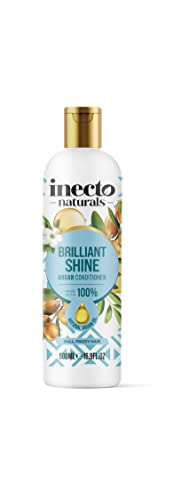 Inecto Natural Argan Shine Conditioner 500ml, Rich & Nourishing Pure Argan Oil for Beautiful Healthy Shine, for Dull Damaged Hair