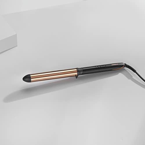 BaByliss Titanium Brilliance Waves wand, Lasting Effortless Waves, 28mm True-Titanium barrel, fast heat up, up to 210C , Black