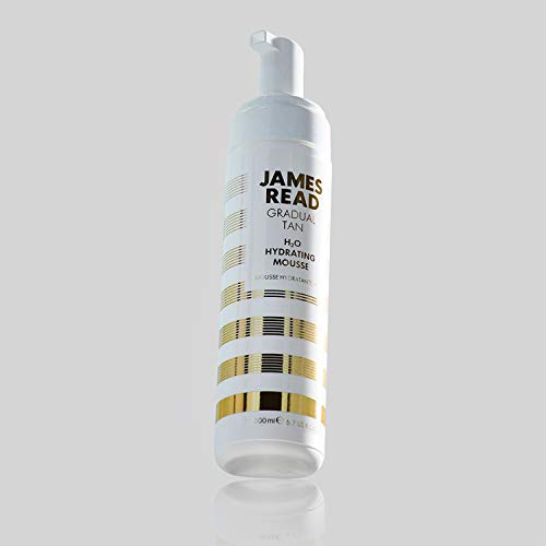 JAMES READ H2O Hydrating Tanning Mousse, Natural Glow, Rejuvenating & Moisturising, Infused with Fruit Waters, Nutrients and Vitamins, Long-Lasti