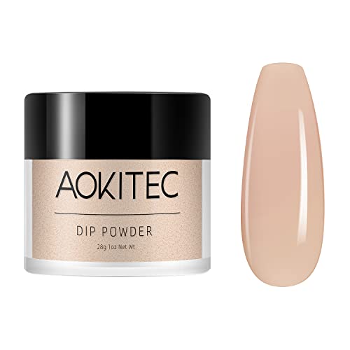 Aokitec 28g Dip Powder Clear Fashion Color Nail Dipping Powder French Powder Pro Collection System Nail Art Starter Manicure Salon DIY at Home Od