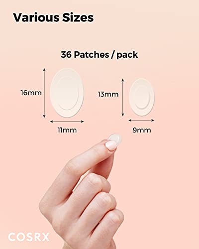 COSRX Master Pimple Patch Intensive 36 Patches Value Pack | Patch in 2 Sizes | Oval Hydrocolloid Pimple Patches with Tea Tree Oil fot Spot, Zit,