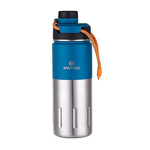 SANTECO Stainless Steel Insulated Drinking Bottle 710 ml I Leak-Proof Vacuum Flask I BPA-Free with Screw Cap Insulated Bottle for Sports, Running